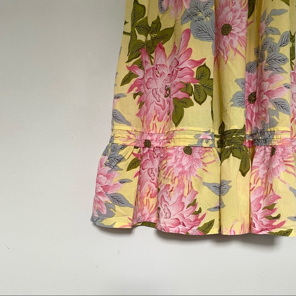 Soft Surroundings Maxi Floral Yellow Lace Dress - Picture 4 of 10